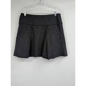 Vince Women's Mini Skirt Pleated Wool Blend Gray Sz 8
